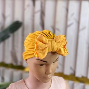 Baby head cap with bow