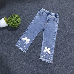 Beaded 3/4 Jean Trouser