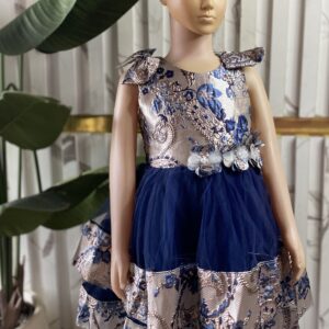 Blue Ball Gown with Bow