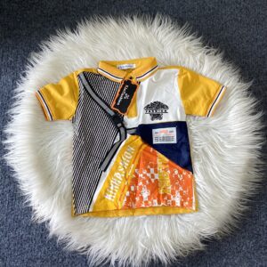 Yellow with black stripes polo shirt