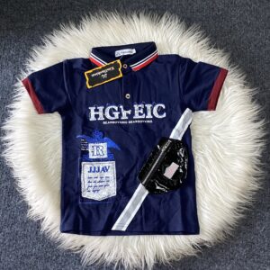 Navy blue polo top