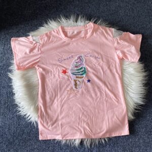 Pink ice cream Roundneck