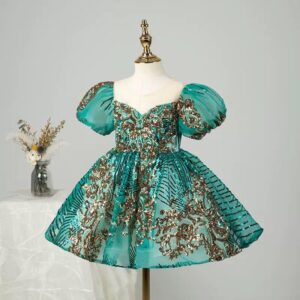 Green and Gold Ball Gown