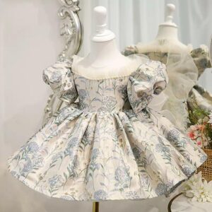 Grey and Gold Ball Gown