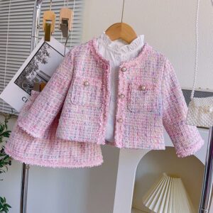 Pink Blazer and Skirt Set