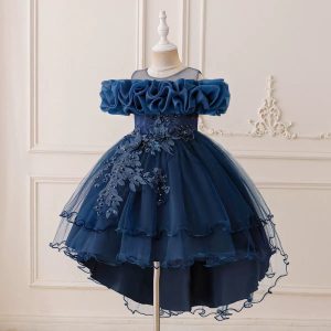 Deep blue ball gown