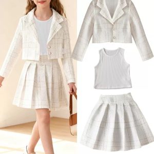 Cream 2-piece set for girls