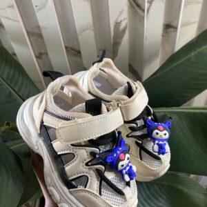 White,blue and black sneakers
