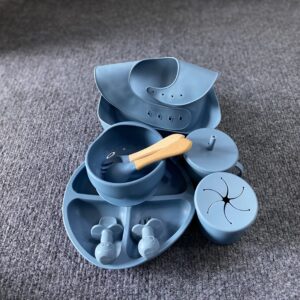 Silicon feeding set(blue)