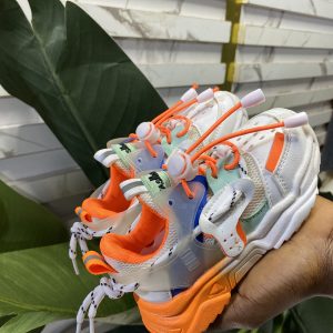 Multicolored pink and orange sneakers