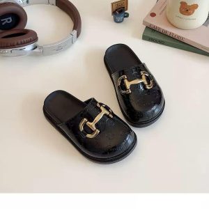 Black half shoe