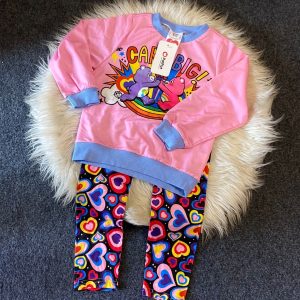 Pink and multicolored 2-piece set